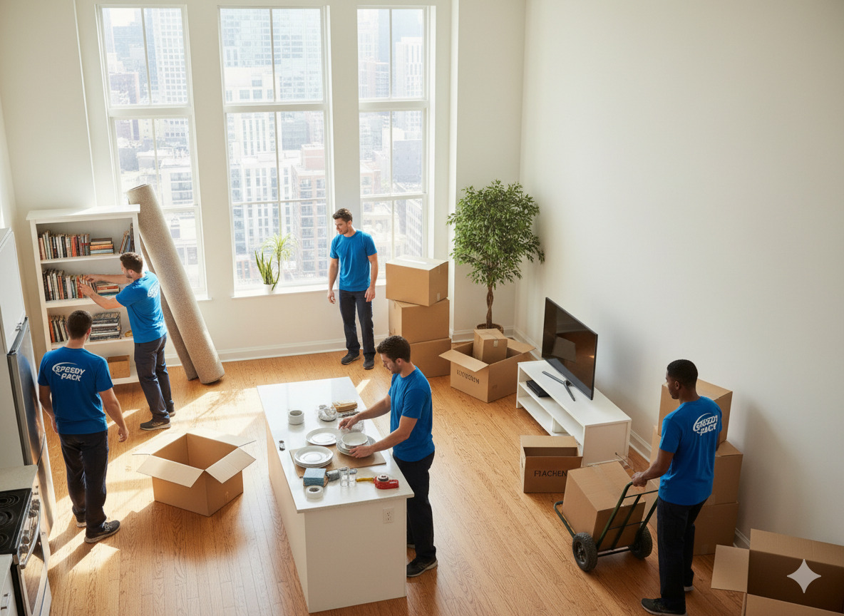 Unpacking and setting up in new property